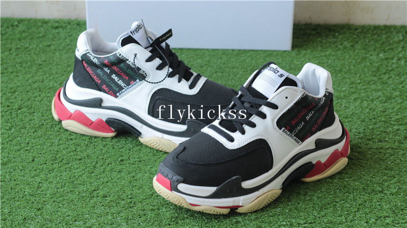 Balenciaga Triple S Sneaker Trainer Black White Green